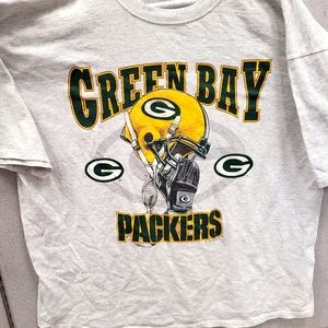Vintage 1995 Green Bay Packers Graphic Design T Shirt Size XL